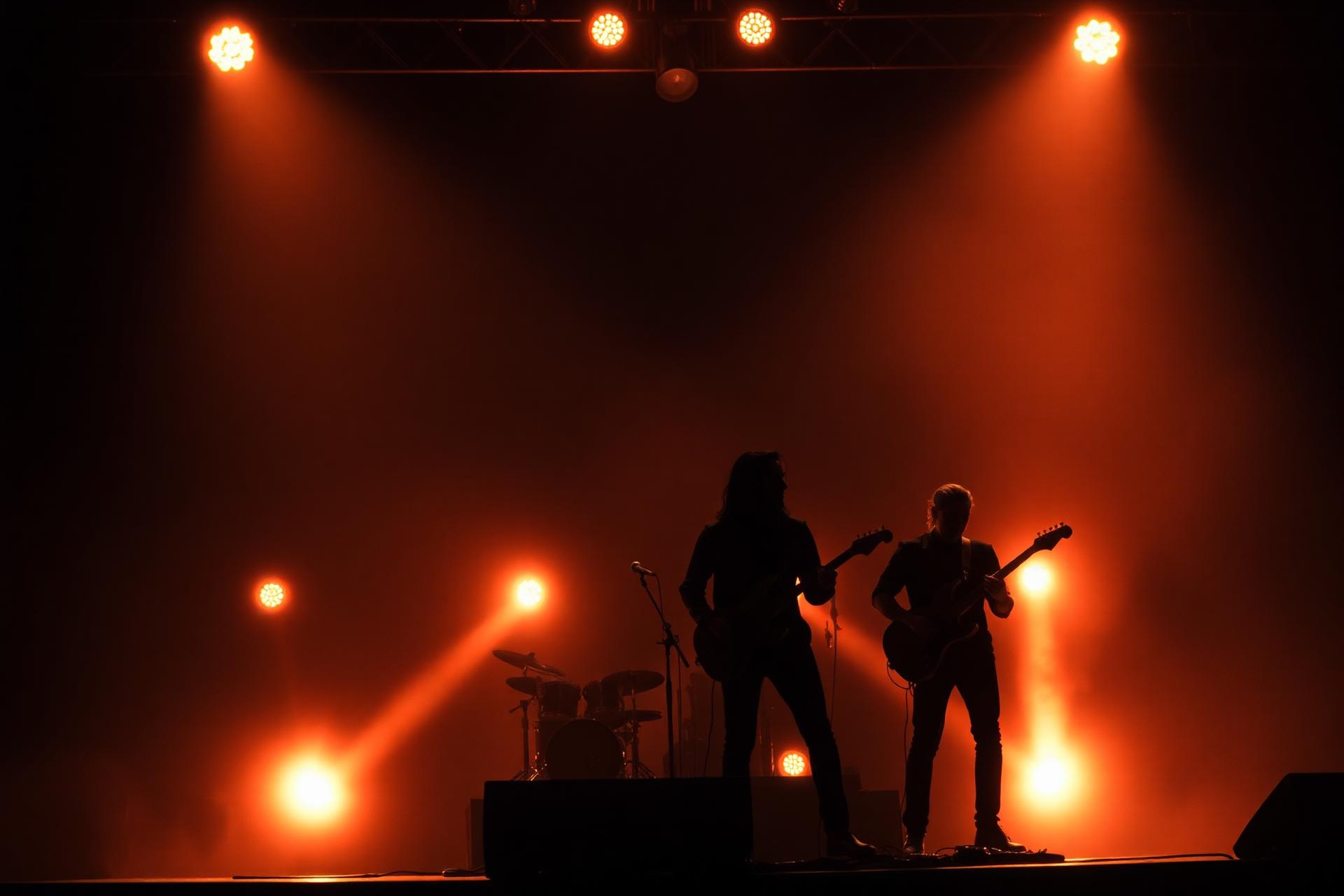 The Whiskey State performing on stage under warm amber lights